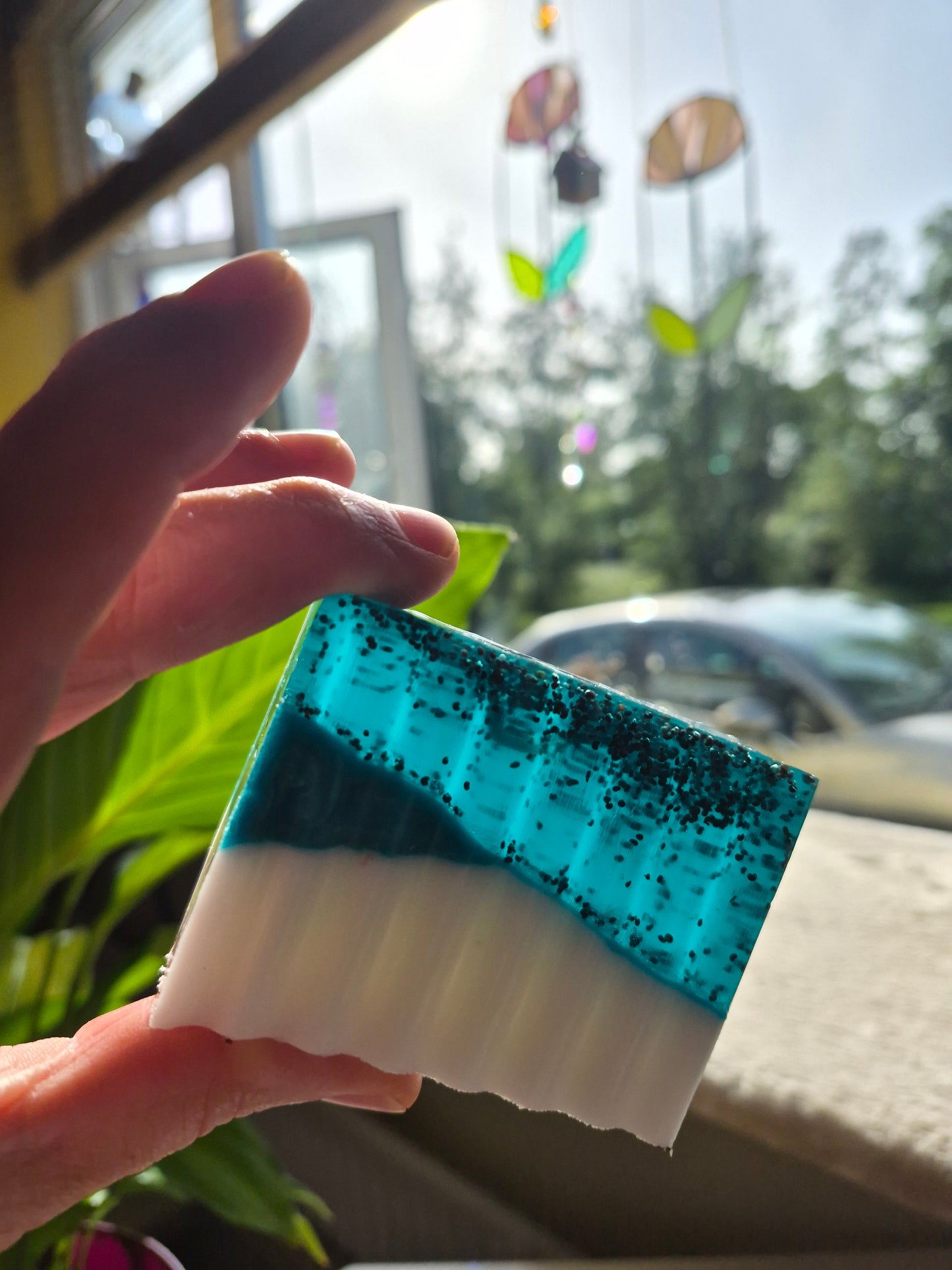 Lime and Peppermint soap on a rope 80-100g