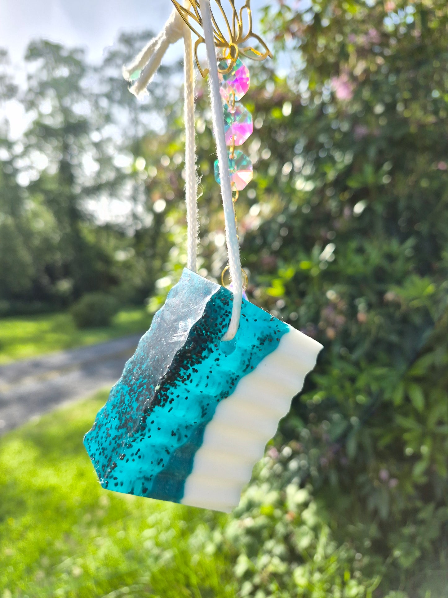 Lime and Peppermint soap on a rope 80-100g